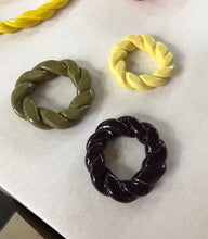 Load image into Gallery viewer, COASTER mini set of 3 aubergine/light yellow/olive