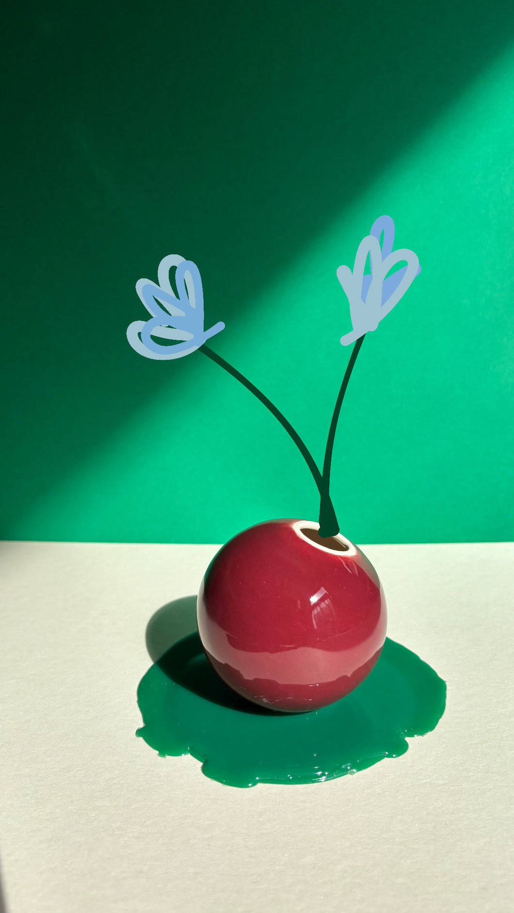 BOLVAASJE cherry + green