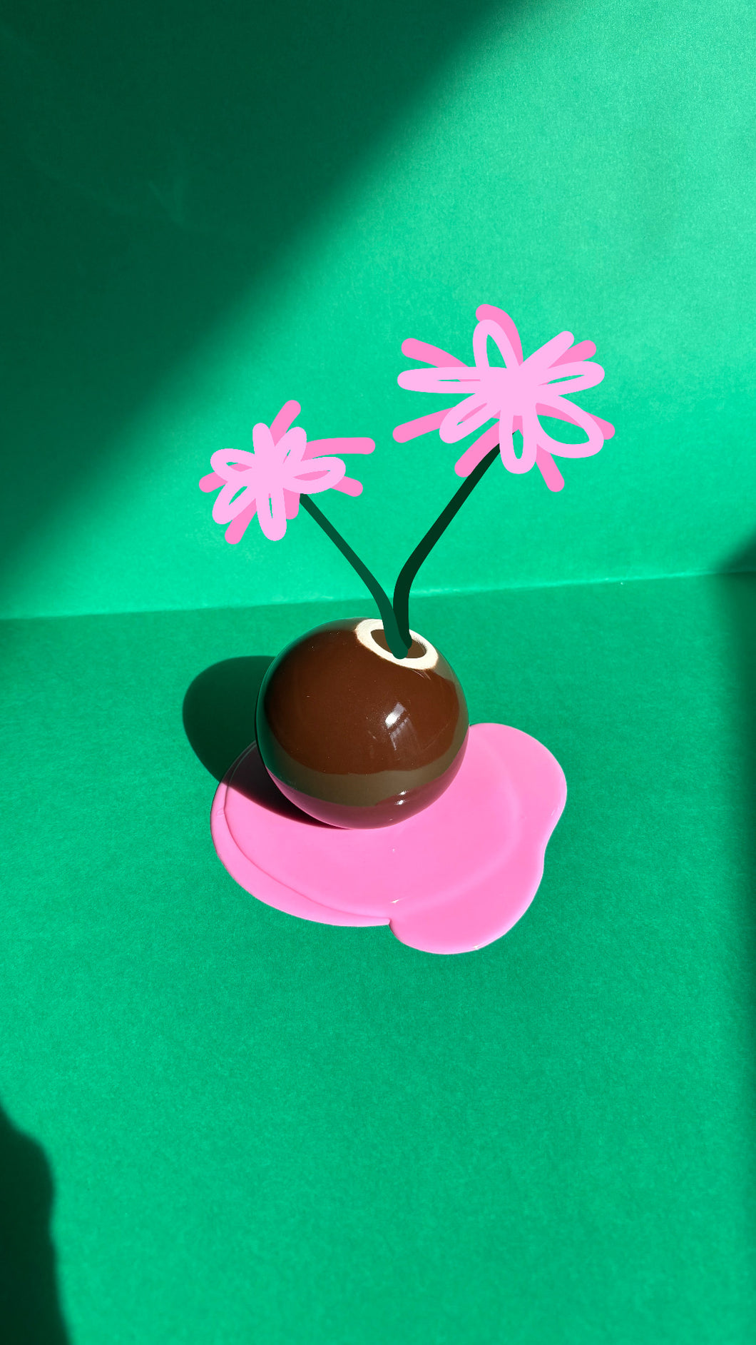 BOLVAASJE brown + fuchsia